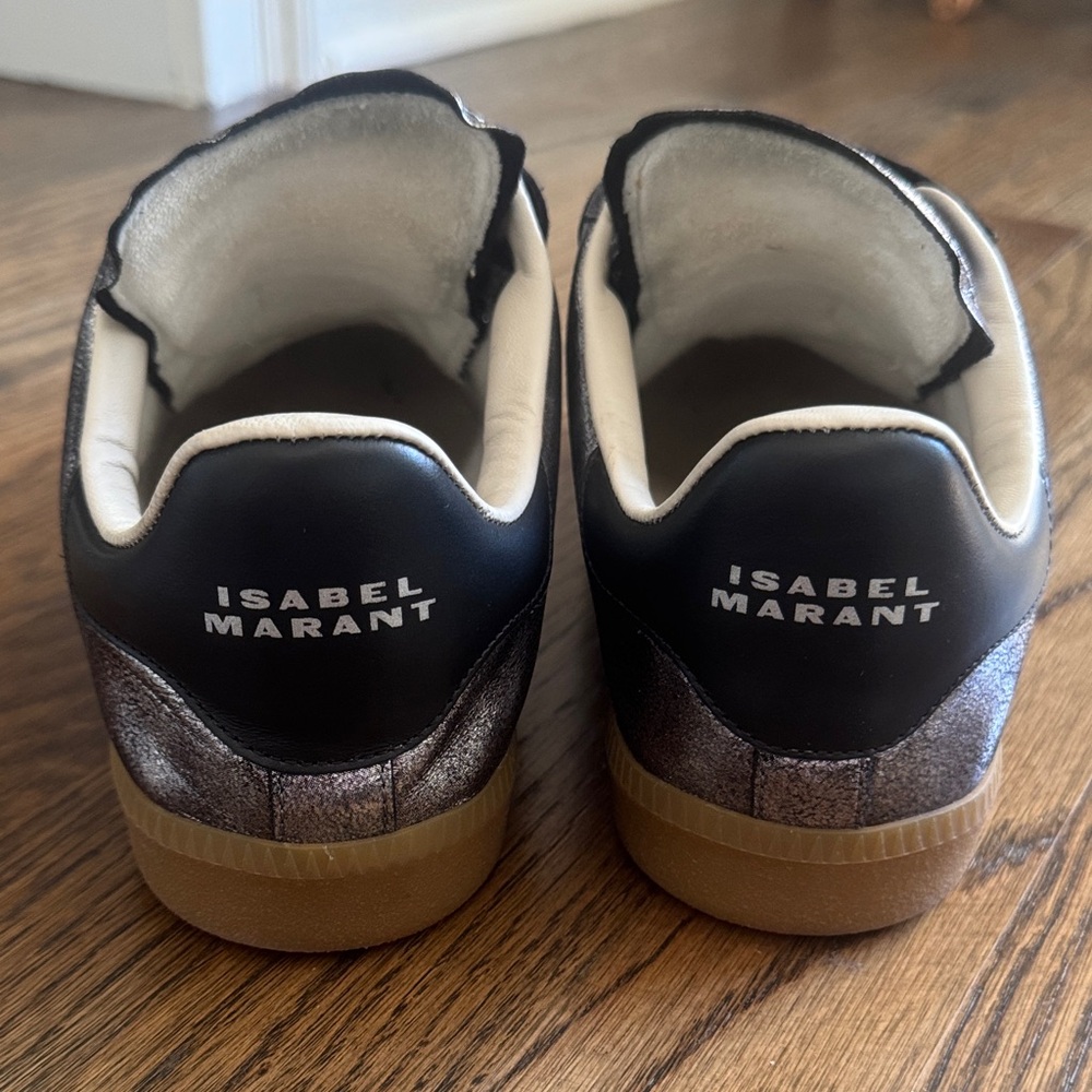 Isabel Marant Silver and Black Sneakers - Picture 4 of 7